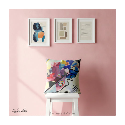 Kandinsky Jaune Rouge Bleu Art Cushion, 3 Sizes