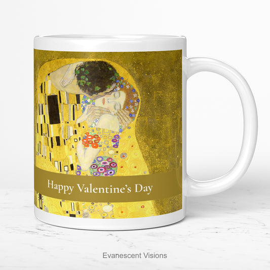 Personalised mug with Gustav Klimt's The Kiss