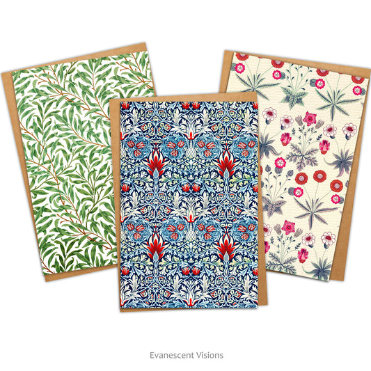 William Morris Patterns Art Cards with envelopes