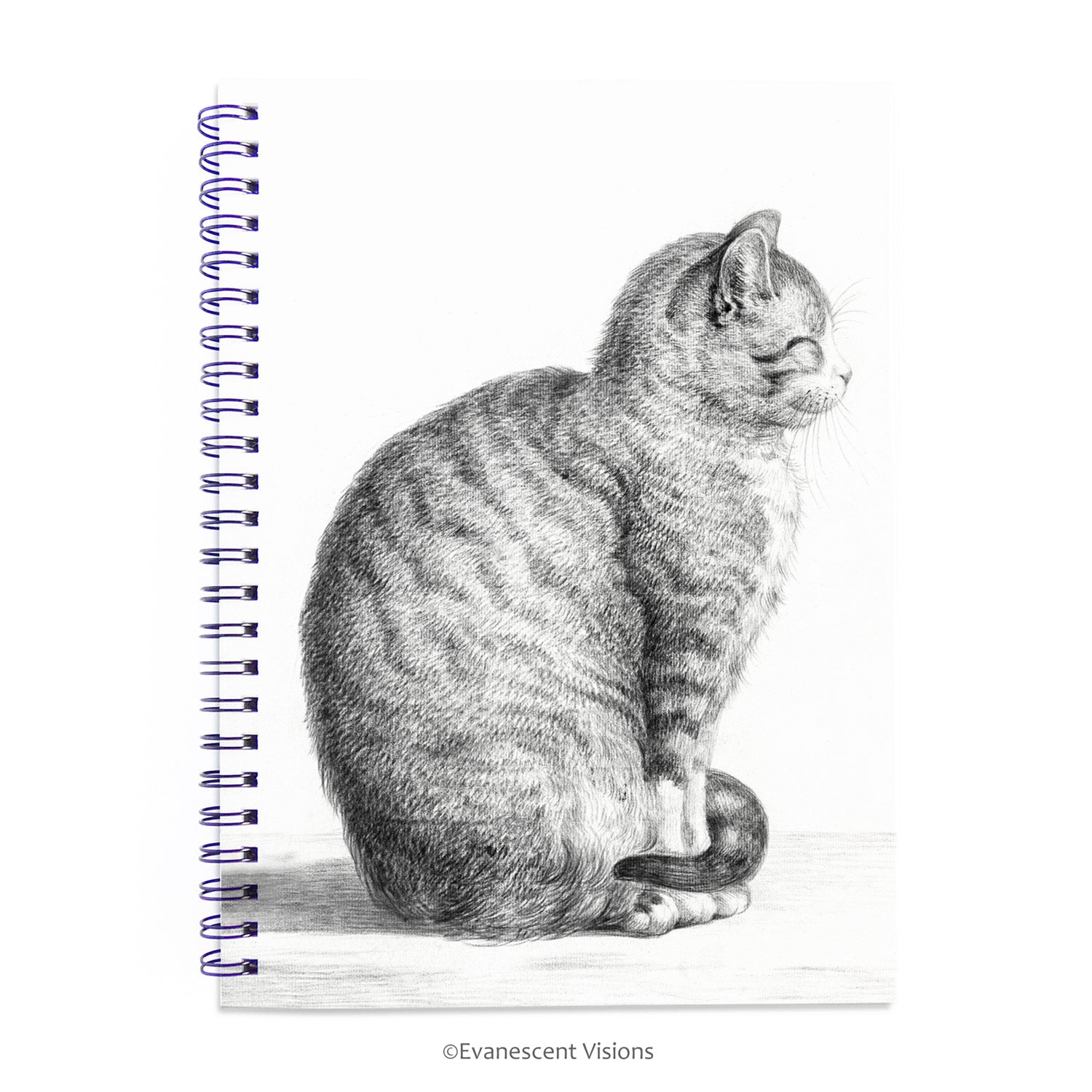 Colorful Cat Journal  Abstract Cat Spiral Notebook