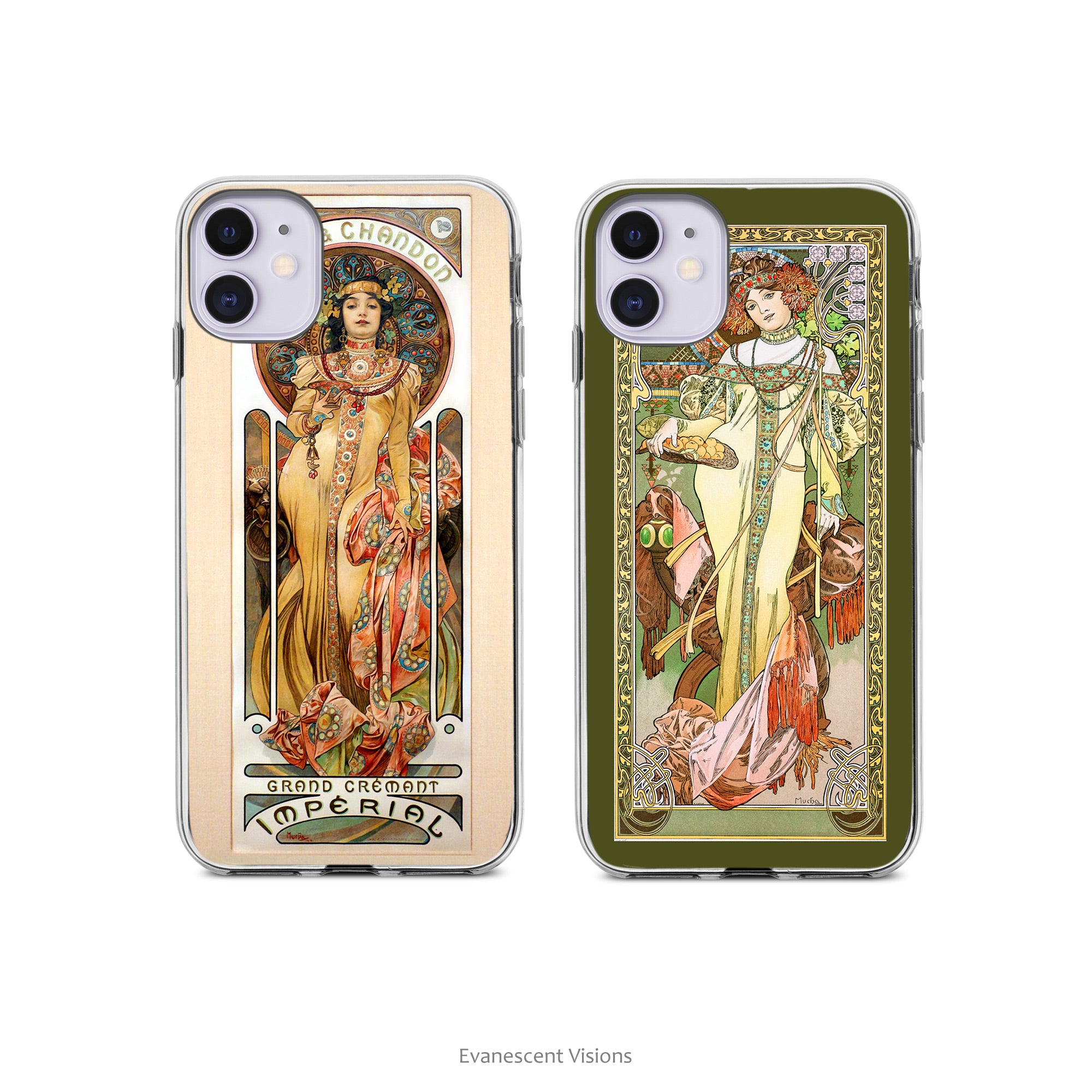 Art Nouveau Cases for iPhones Alphonse Mucha s Autumn or Chandon