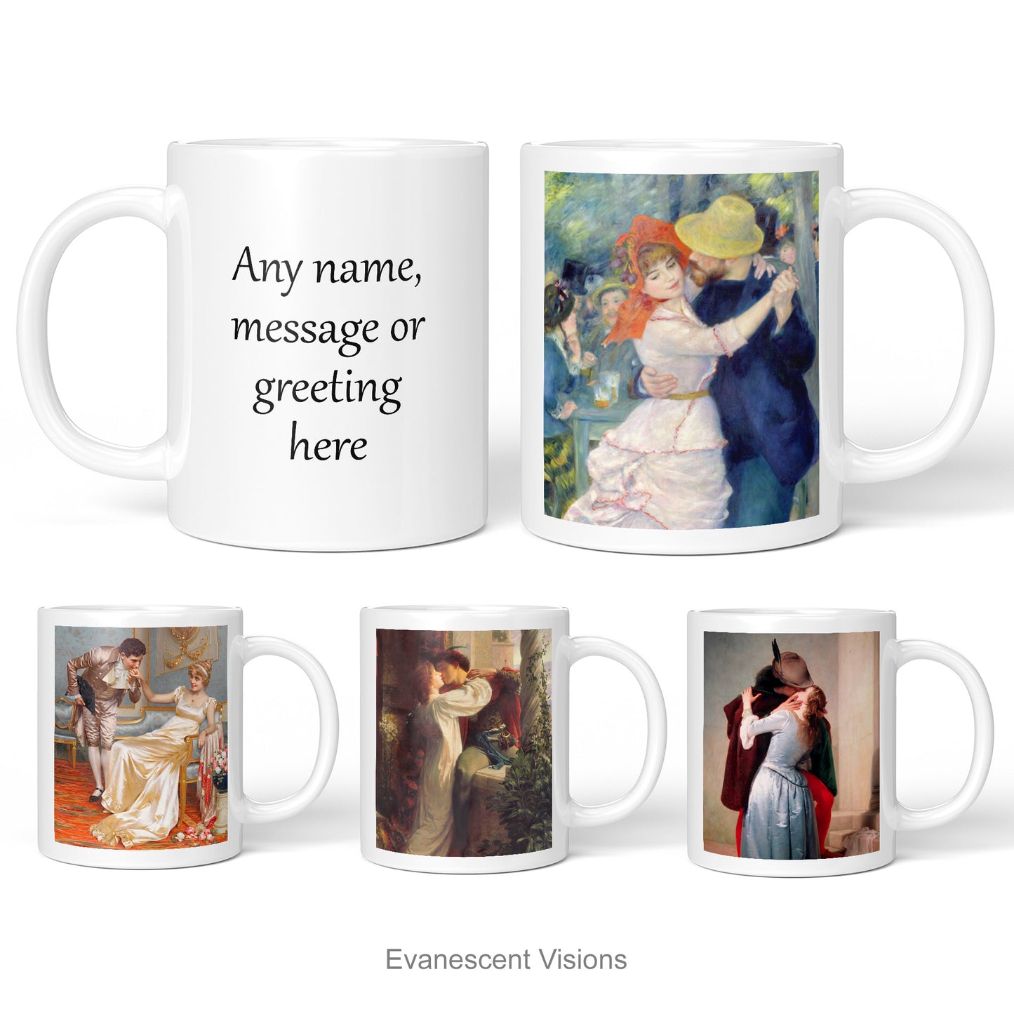 Personalised Art Mug for Anniversary or Valentine's Day Media 1 of 8