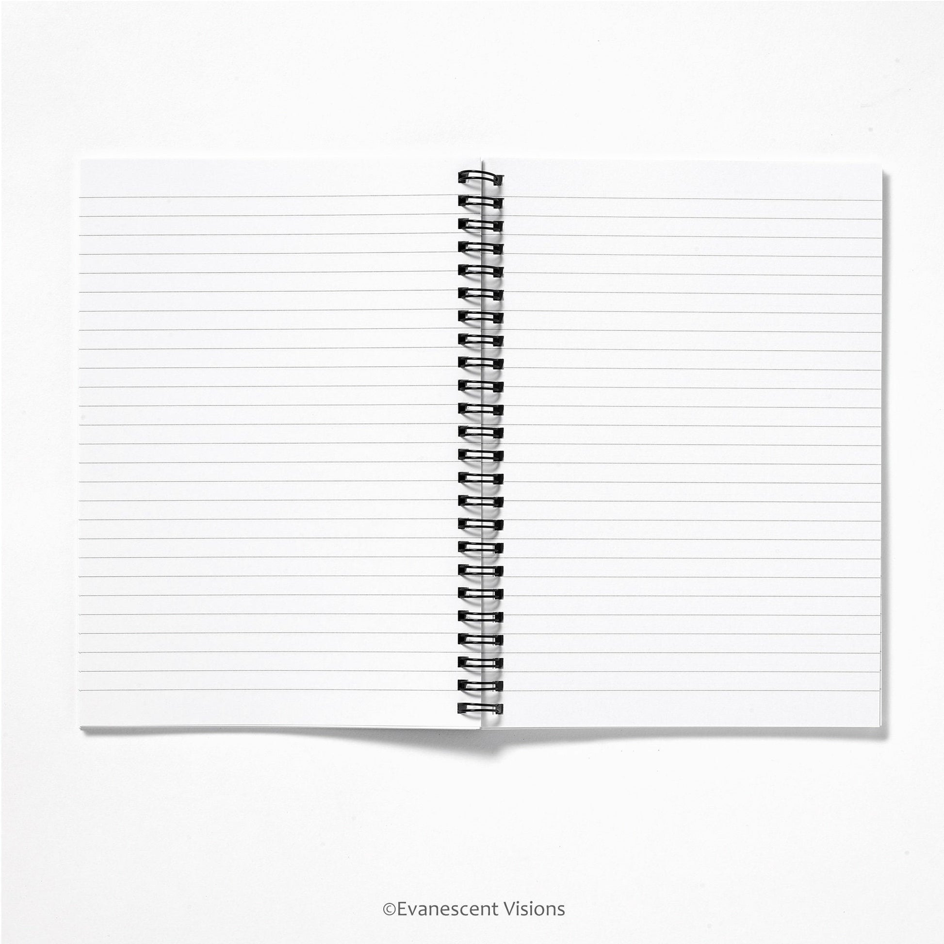 view of the lined paper inside the notebook