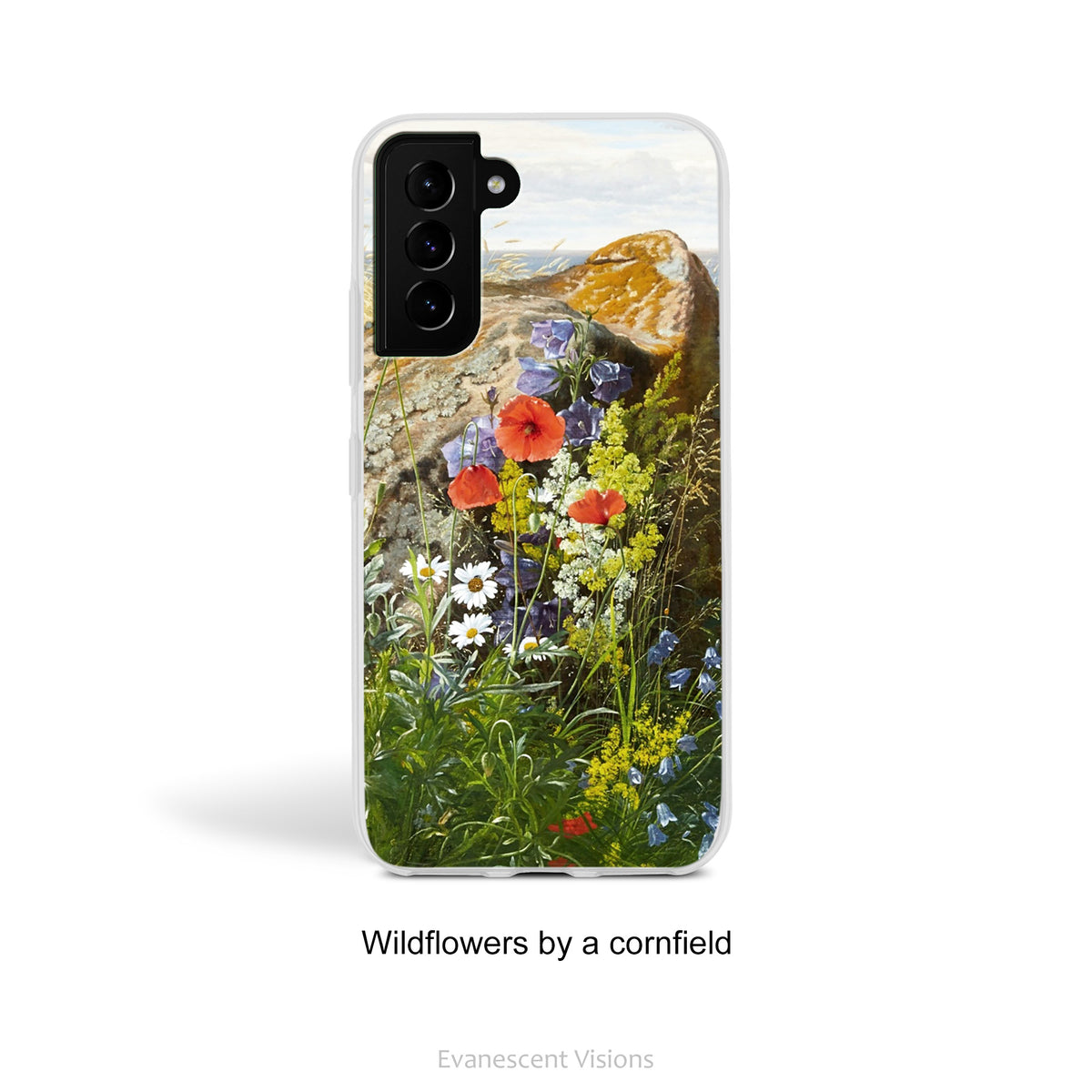 Floral Art Phone Case for Samsung Phones, Wildflowers, Poppies & Lilies, Flexilble Slim Case