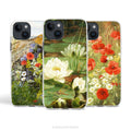 Floral Art Phone Case for iPhones, Wildflower, Poppies or Water Lilies, Protective Flexible Case