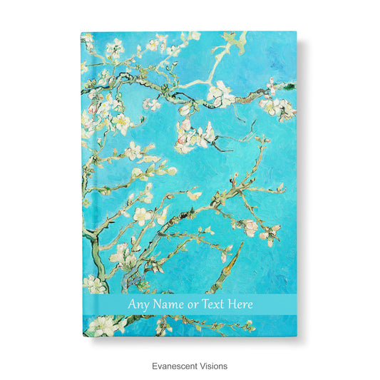 A4 or A5 Notebook with Van Gogh's 'Almond Blossom' and personalisation option