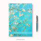 Personalised hardcover notebook, with Van Gogh's Almond Blossom