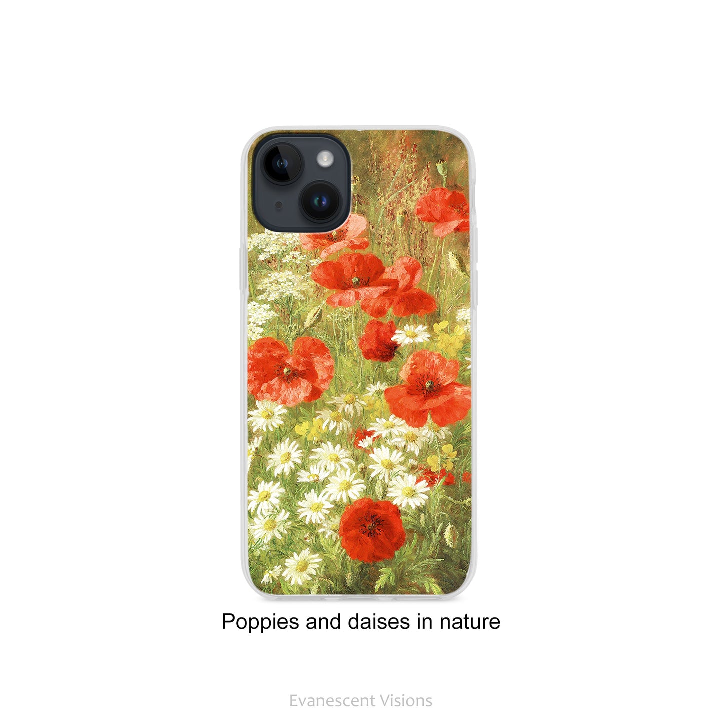 Wildflowers, Poppies & Lilies Art Phone Case for iPhones 16, 15, 14, 13, 12, 10, SE2020