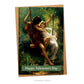 A Valentine's day card with an image from the painting, 'Springtime,' by Pierre Auguste Cot. Happy Valentine's Day is printed on the front, behind the card is an envelope.