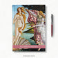 A4/A5 hardback notebook with image of Botticelli's 'Birth of Venus' shown with pen