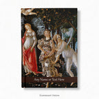 Personalised Notebook, Hardback decorated with Botticelli's artwork Primavera