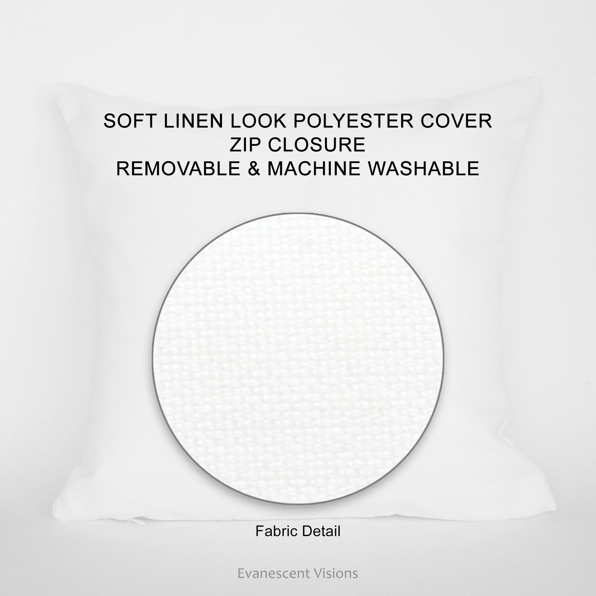 Fabric detail and description of cushion