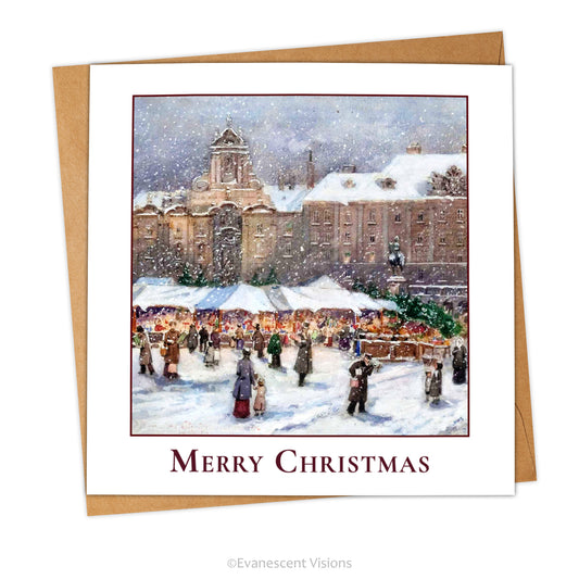 Winter Market Merry Christmas Traditional Christmas Card, Single or Pack