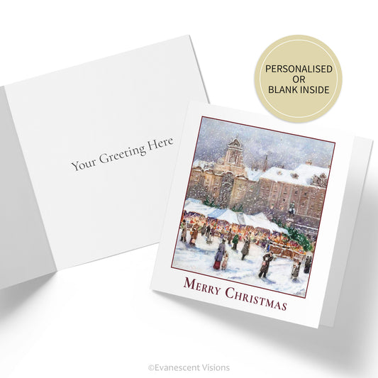 Winter Market Merry Christmas Traditional Christmas Card, Single or Pack