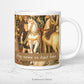Side view of Left and right sides of the Adoration of the Magi nativity scene personalised ceramic mug