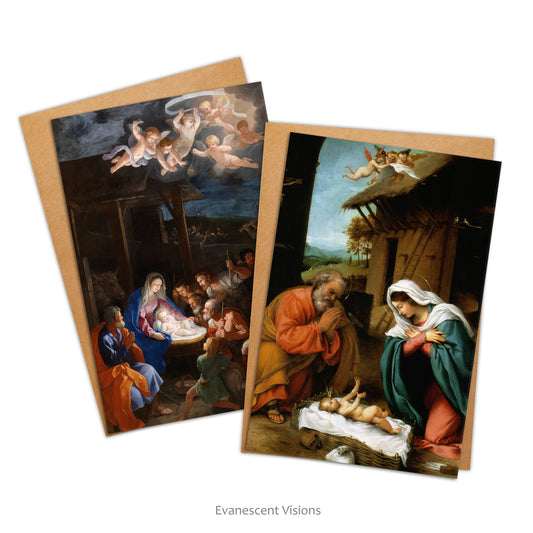 Renaissance and Baroque Religious Fine Art Christmas Cards with envelopes