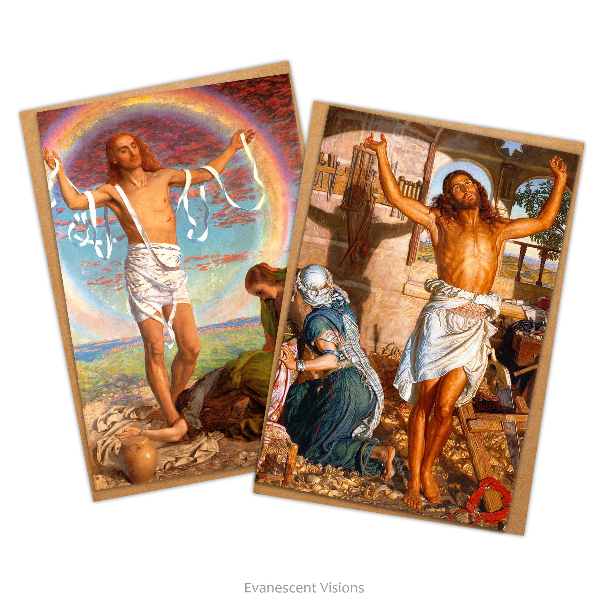 Pre-Raphaelite Christ Card, Personalised or Blank Card, Holman Hunt ...