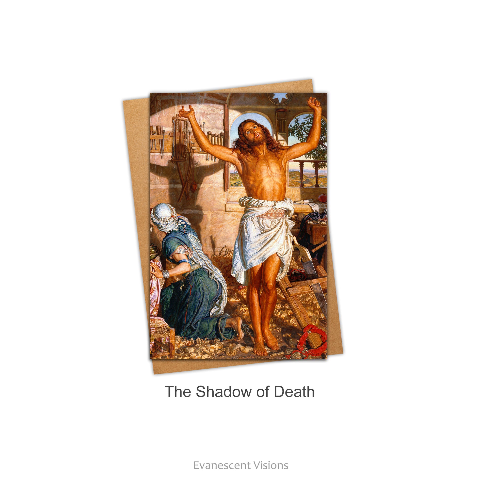 Design option, Card and envelope with 'The Shadow of Death' by William Holman Hunt