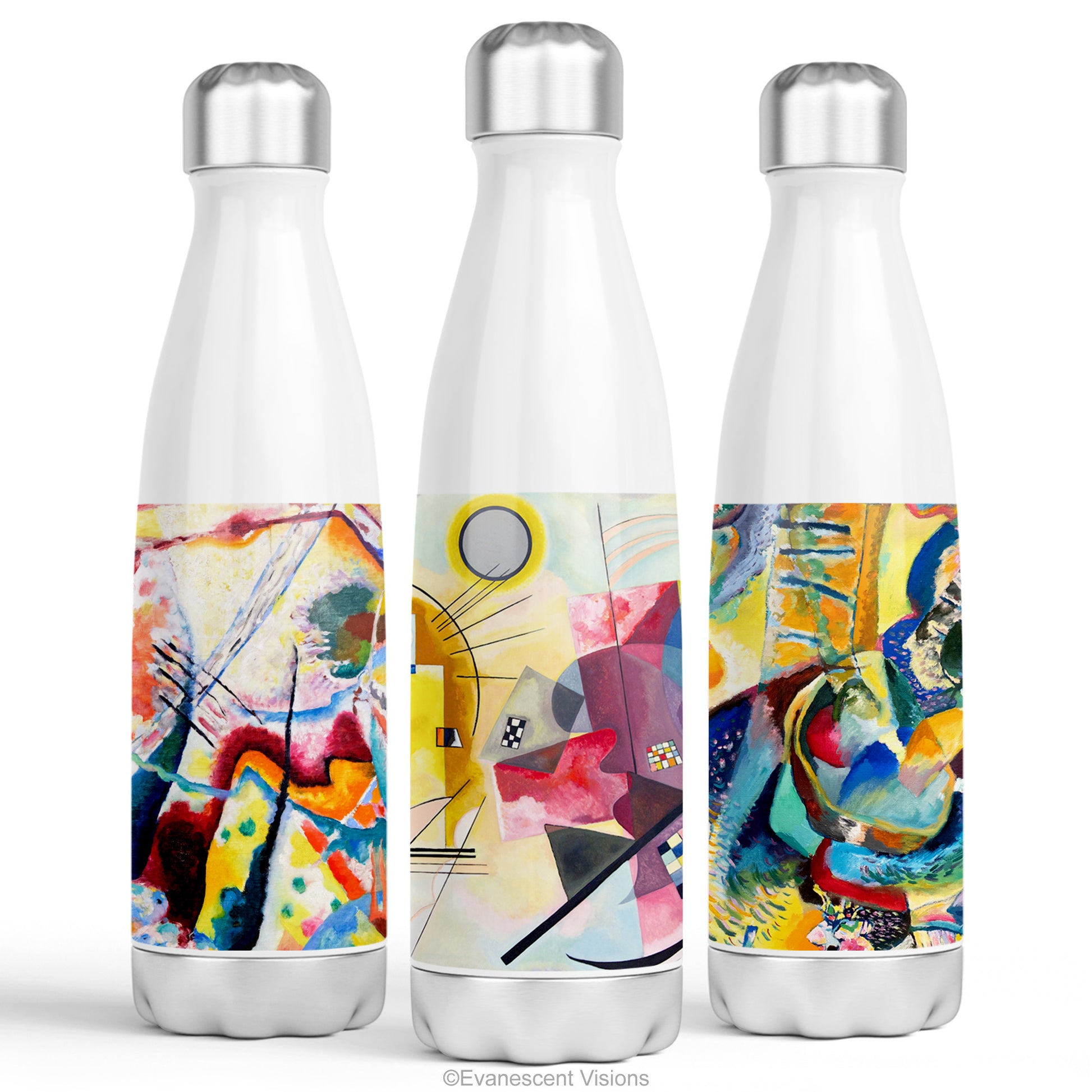 Kandinsky Abstract Art 500ml Stainless Steel Metal Water Bottle Thermos Flasks 
