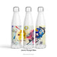 Kandinsky Art Personalised Stainless Steel Water Bottle with the design option 'Jaune Rouge Bleu'