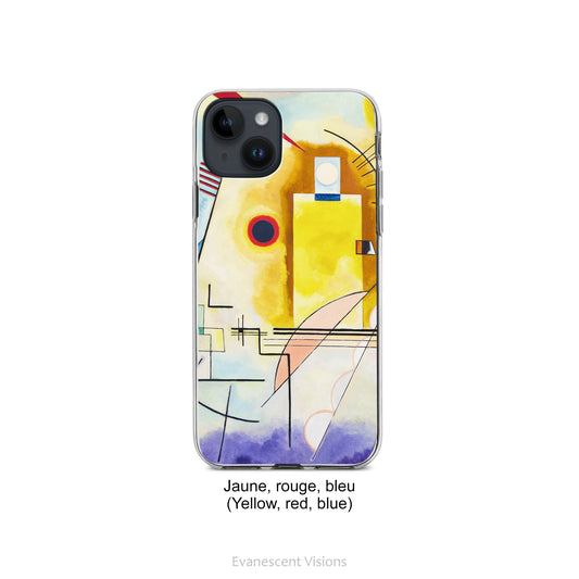 iPhone art case with design Jaune, rouge, bleu (Yellow, red, blue)