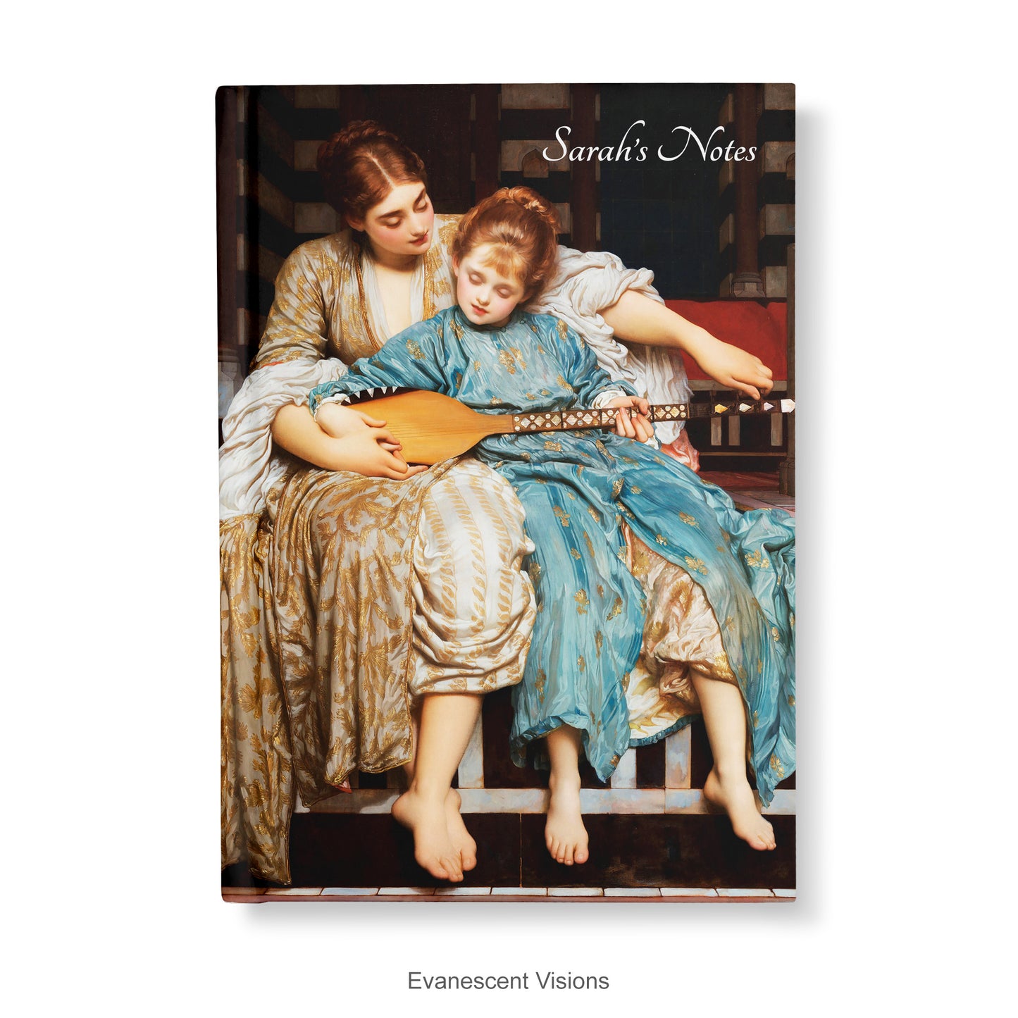 Personalised Notebook, Hardback with Frederic Leighton's  'The Music Lesson' artwork