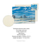 Placemat and coaster with design of 'Winter Scene in Moonlight' by artist Henry Farrer.  Product details for placemat and coaster. Front design, plain back, durable polyester linen, edge sticked, machine washable. Placemat size approx 40x30cm (15"x11"). Coaster size approx 11x11cm (4"x4")