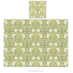 Morris Pimpernel Green Fabric Placemat and Coasters