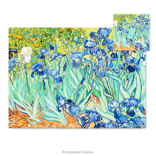 Placemat and coaster with design of  'Irises' by Vincent Van Gogh (1853-1890).