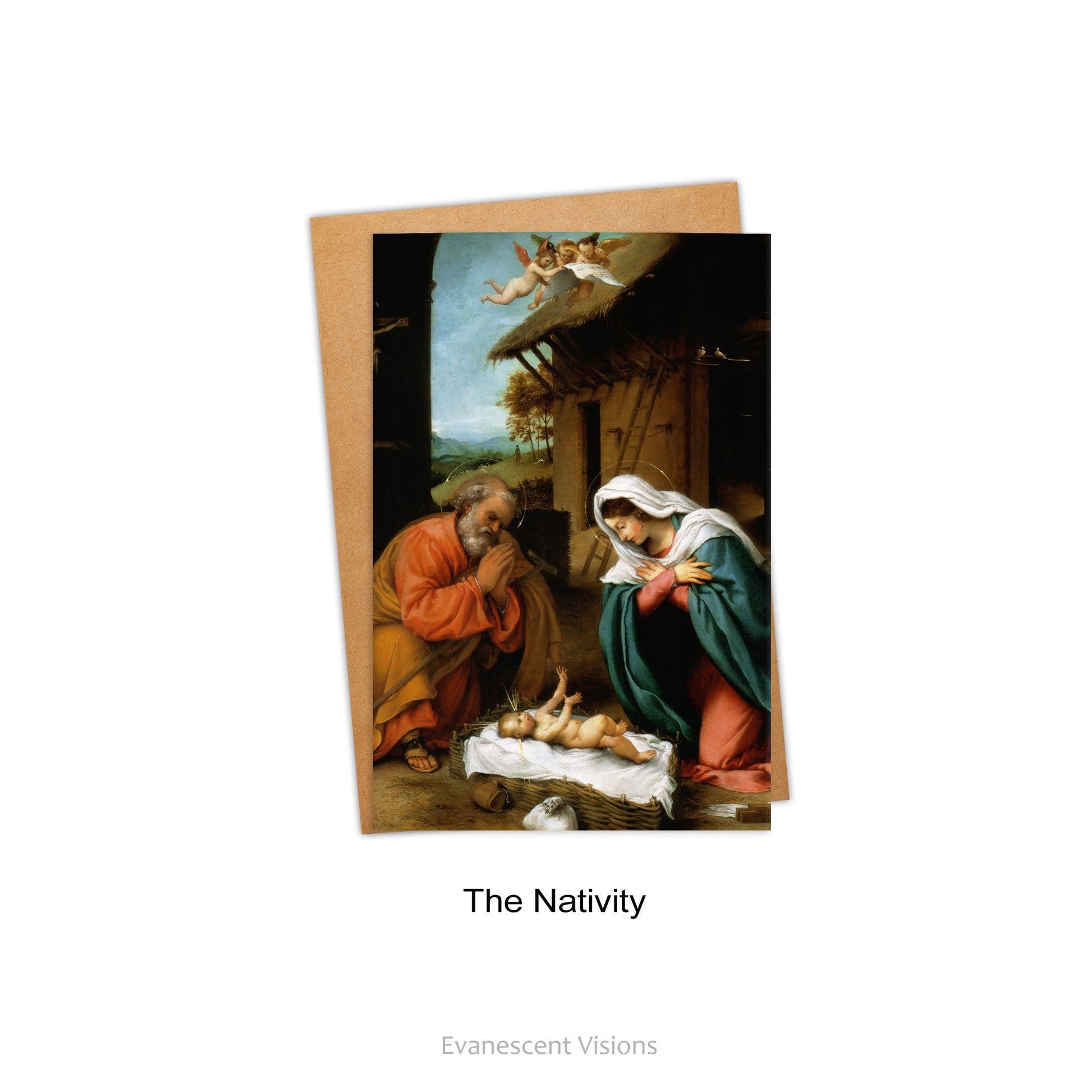 The Nativity design option Renaissance and Baroque Religious Fine Art Christmas Card