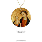 Design otpion 2 of the Madonna and Child ceramic Christmas ornament