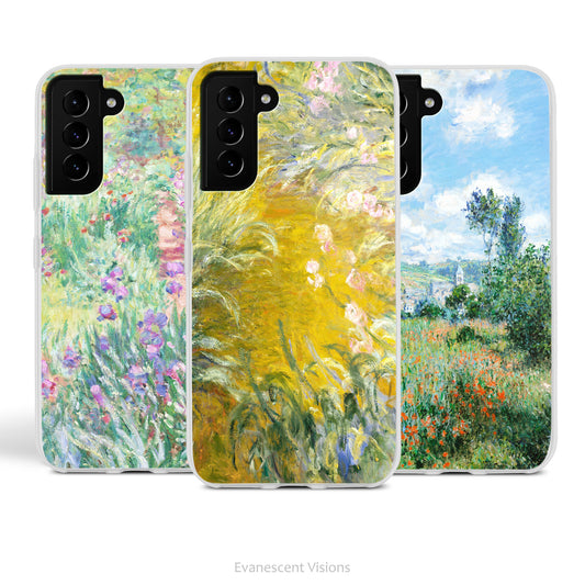 Monet Paintings Art Phone Case for Samsung Phones, Giverny, Vetheuil, Irises