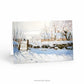 Monet Magpie winter scene art card for Christmas or New year