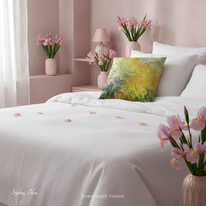 Monet Path Through the Irises Floral Cushion, 3 Sizes