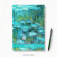 Personalised Notebook, Hardback A4, A5, Claude Monet Water Lilies