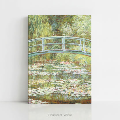 Monet Water Lily Pond Footbridge Hardback Notebook, A4, A5, Paper Choice