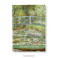 Personalised Notebook, A4, A5, decorated  with 'Claude Monet Bridge over a pond of Water Lilies' art