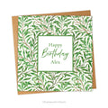 Happy Birthday Personalised Card with 'Willow Bough' pattern designed by William Morris.