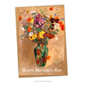 Card and envelope. Card has bouquet of flowers in vase and the words, 'Happy Mother's Day' on the front.