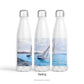 The 'Sailing' design shown across three stainless steel bottles