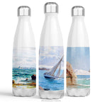 Nautical themed stainless steel water bottle, thermos flask with design choice