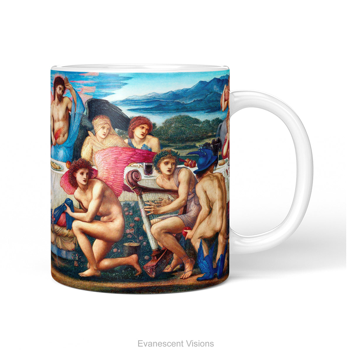 Pre-Raphaelite Art Mug, Feast of Peleus Burne-Jones Painting