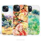 Renoir Impressionist Art Phone Case for iPhones, Floral or Landscape, Roses, Victoire, Prairie