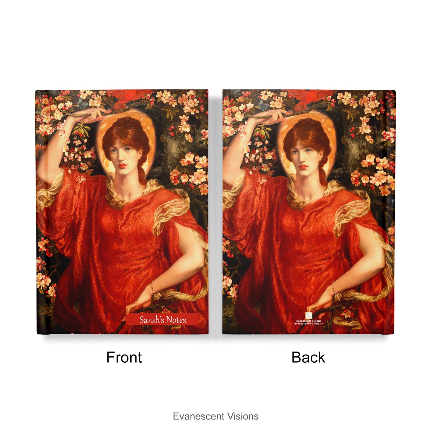 Personalised Notebook, Hardback A4, A5, Rossetti Fiammetta