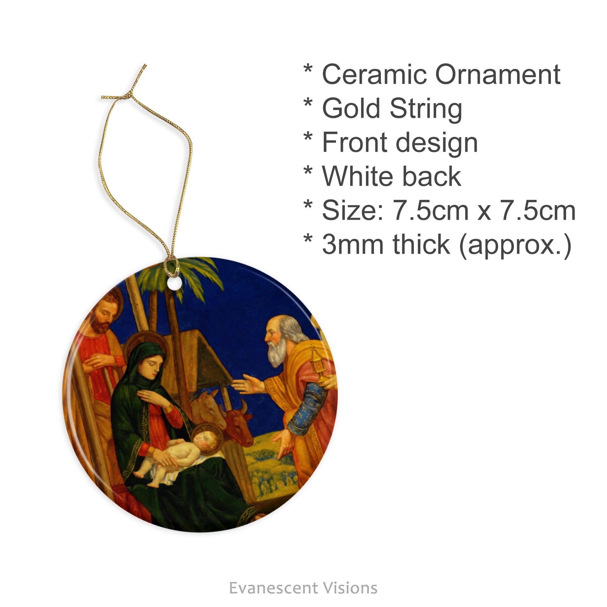 Ceramic Christmas ornament product details