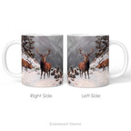 Red Deer in Winter Wildlife Ceramic Mug