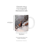 Red Deer in Winter Wildlife Ceramic Mug