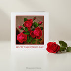 Red Roses Happy Valentine's Day Card, Personalised or Blank