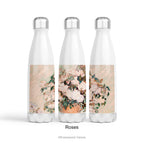 Van Gogh Art Personalised Stainless Steel Water Bottle with the design option 'Roses'