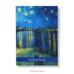 Personalised Notebook,Hardback  with Van Gogh's  Starry Night over Rhone artwork